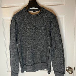 Reigning Champ Salt & Pepper Tiger Fleece Crewneck Sweatshirt Small